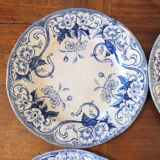 6 Creil and Montereau dessert plates Flora service