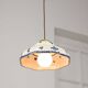 Lampe pendentive vintage en céramique et laiton faite à la main