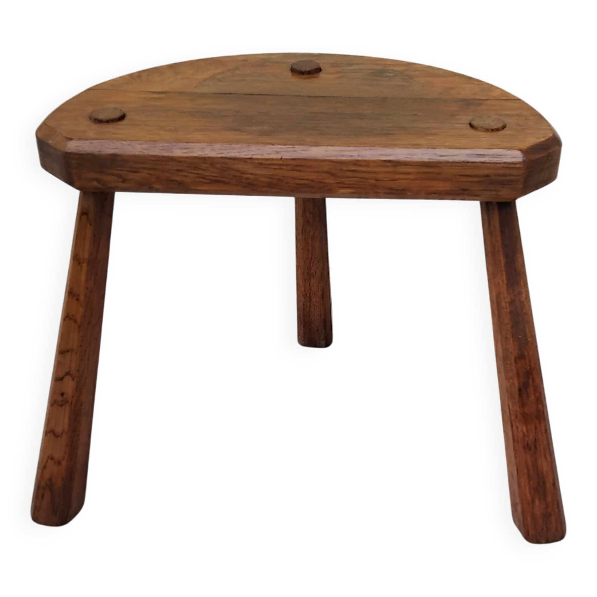 Tabouret tripode vintage en bois