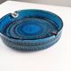 Giant blue ceramic ashtray by Aldo Londi for Bitossi