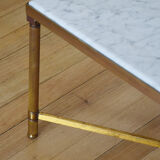 Brass marble coffee table from the 60's in the neoclassical style