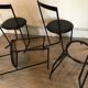 Set of 4 chairs Italy 1980 by Emilio Nanni for Fly-line