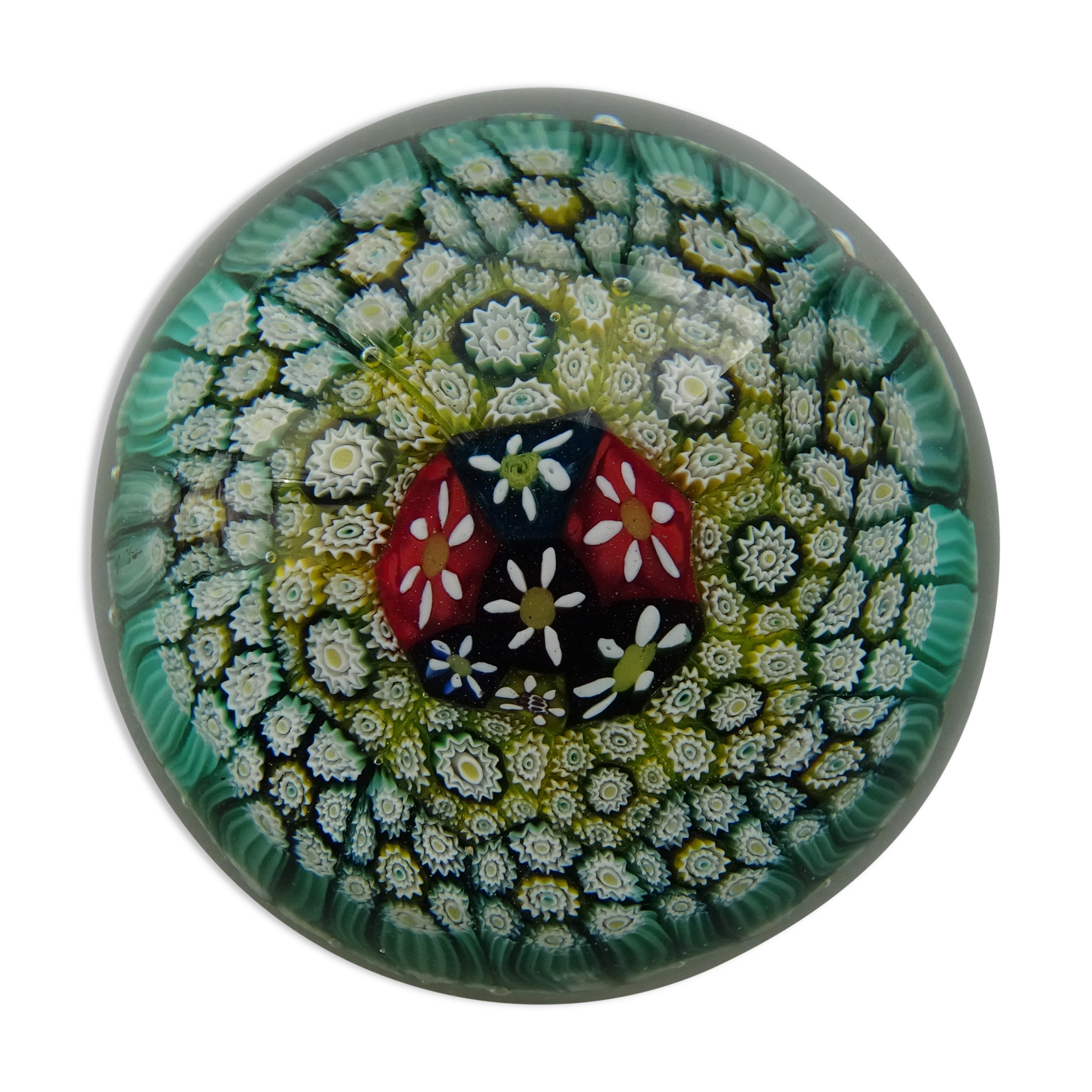 Murano paper press multicolored Millefiori flowers