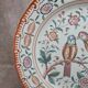 Large vintage plate with bird decor – signed Outeiro