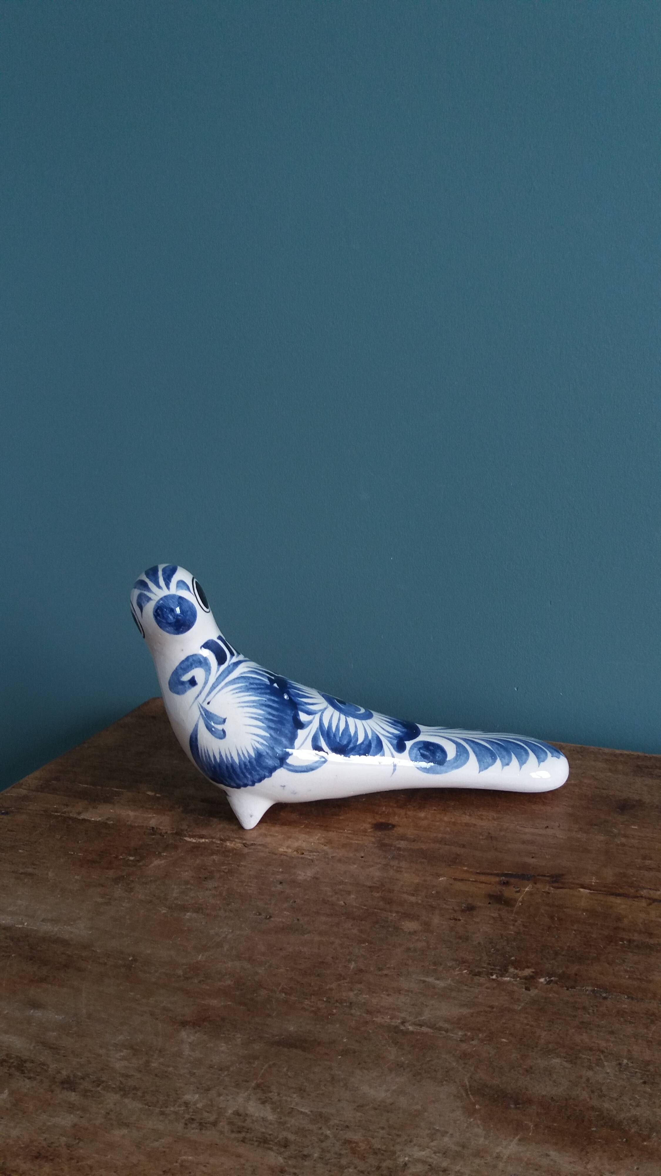 Ceramic bird, hand-painted, Mexico