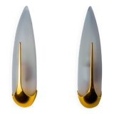 Pair of idearte "ear of corn" wall lights, Spain, 1980