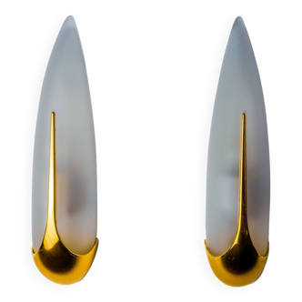 Pair of idearte "ear of corn" wall lights, Spain, 1980