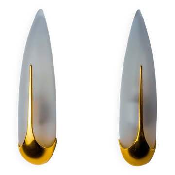 Pair of idearte "ear of corn" wall lights, Spain, 1980