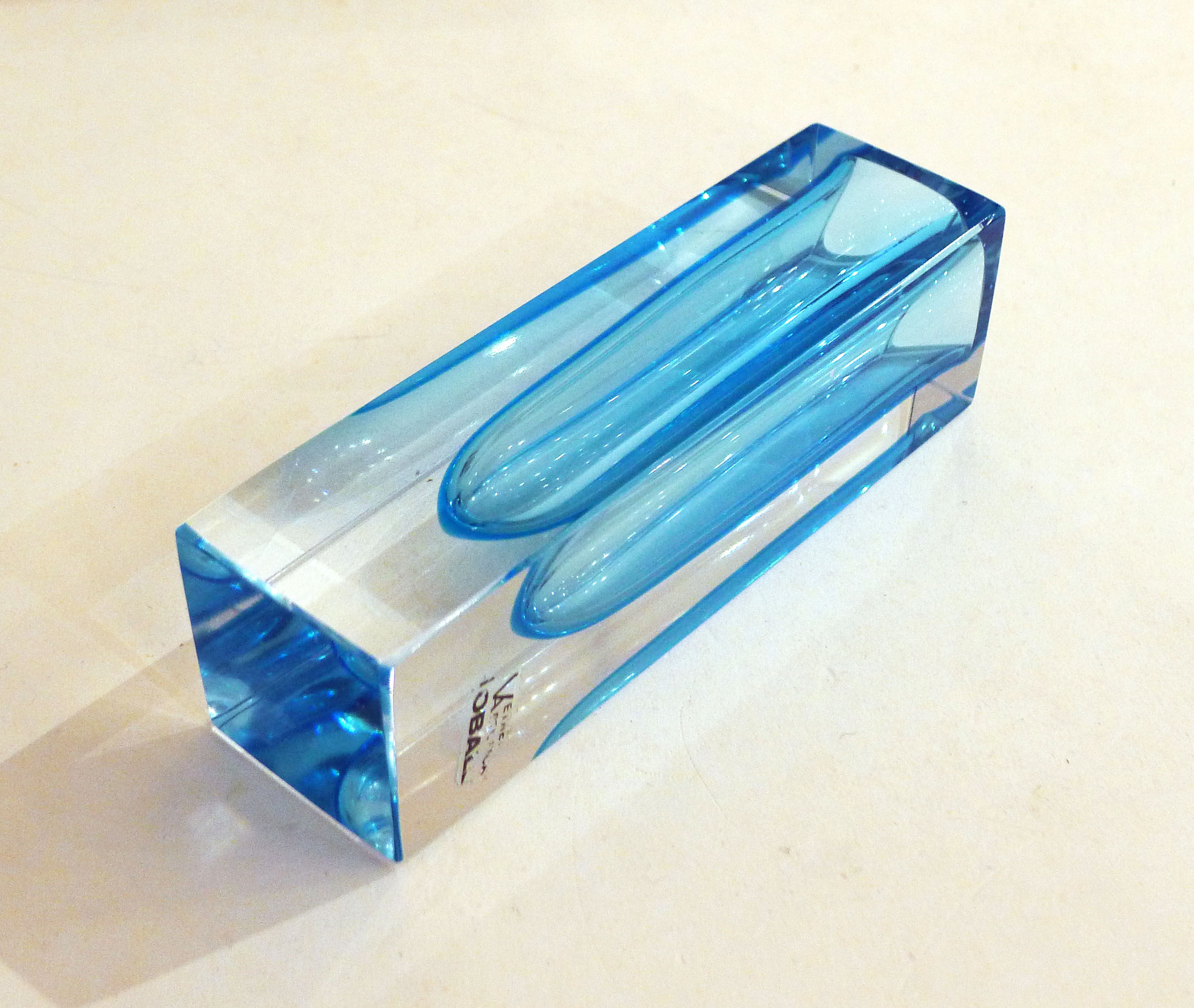 Vase Sommerso Murano turquoise