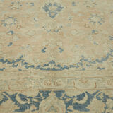 Hand-knotted persian vintage 1970s 305 cm x 390 cm beige wool carpet
