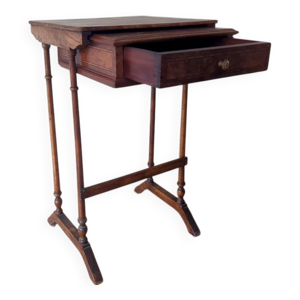Petite table travailleuse - bois massif tiroir