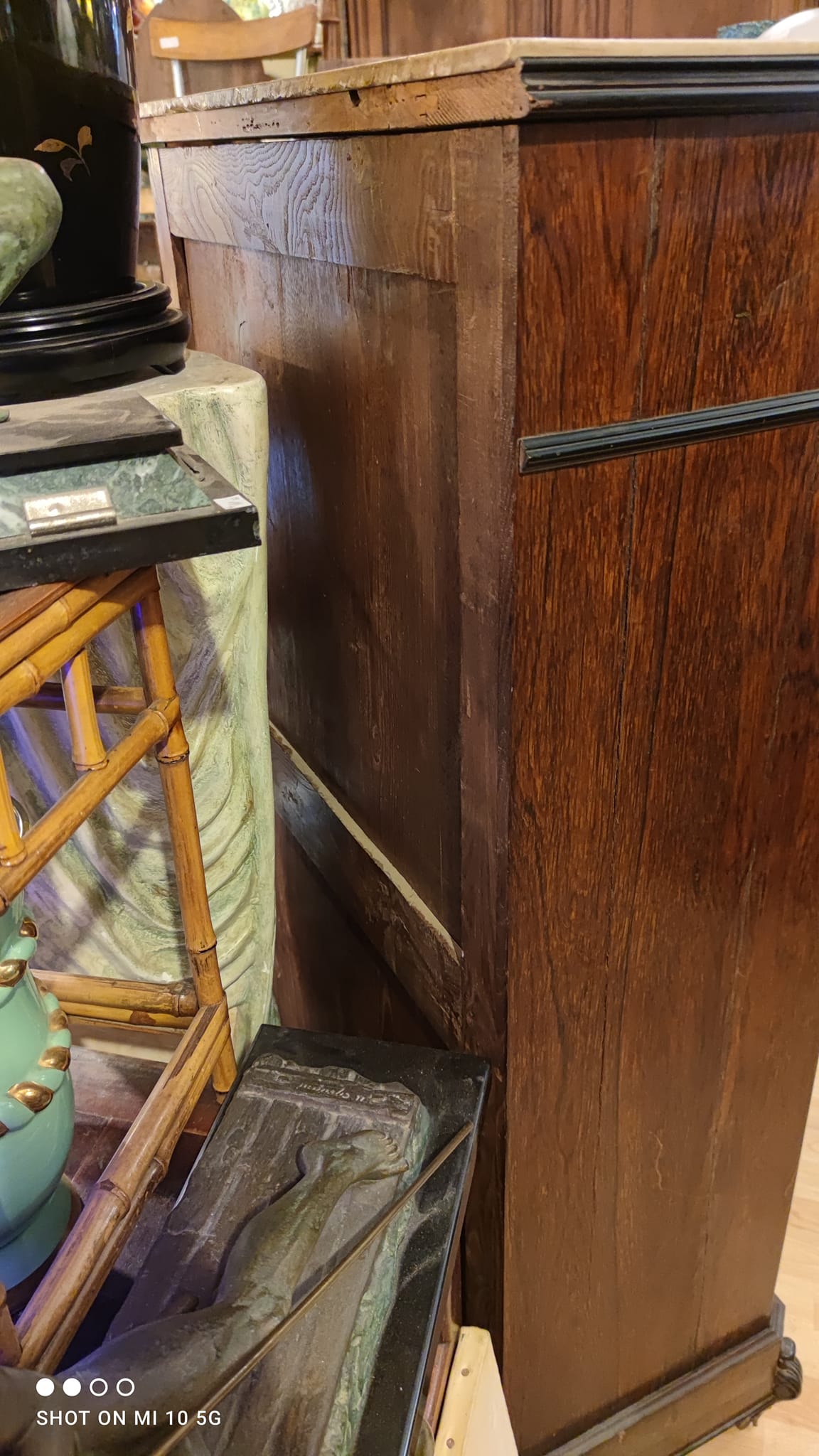 Weekly cabinet in rosewood from Rio and India and blackened pear Napoleon III