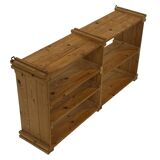 Vintage Wall shelf rack Pine wood 70s minimalist design