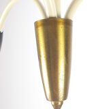 Italian 3 Armed Chandelier with Brass, 1960s