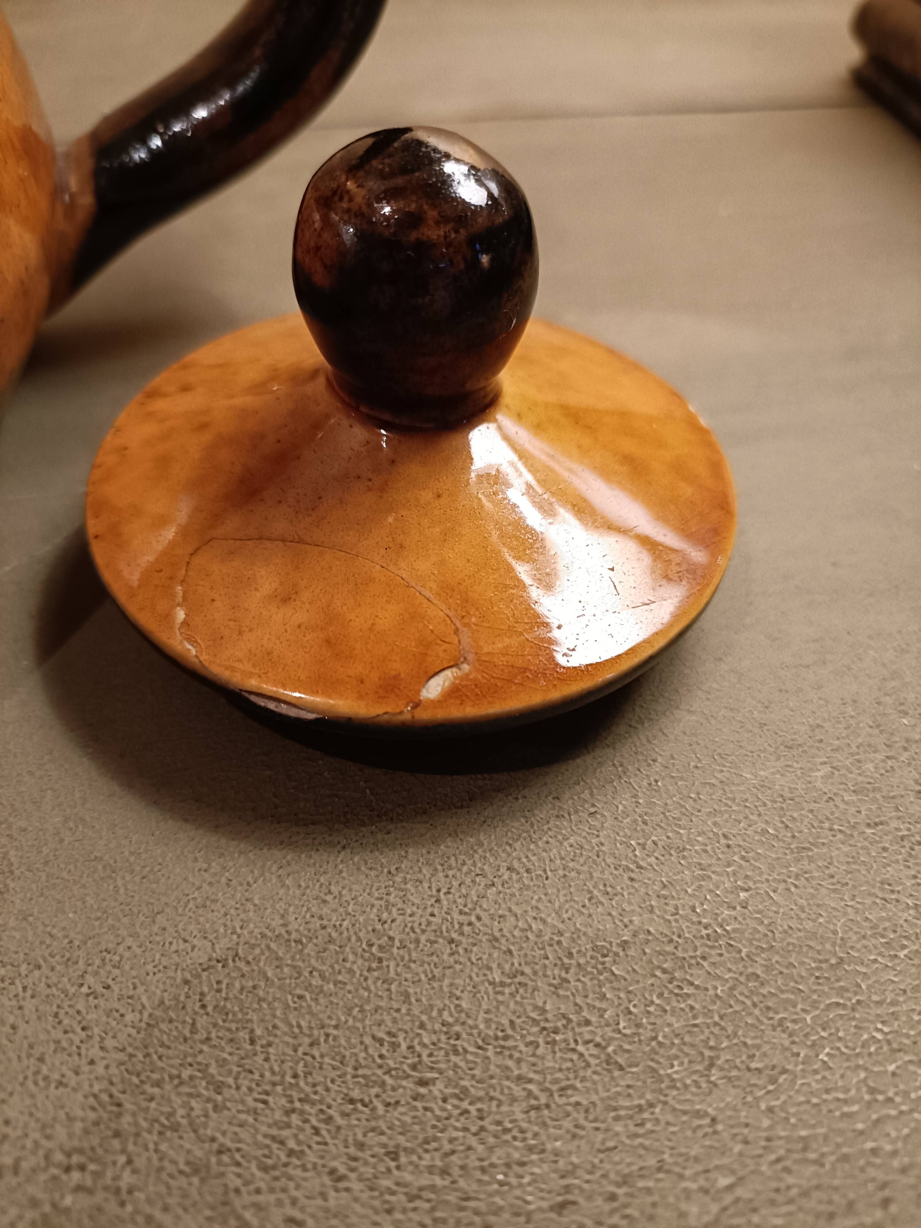 Glazed earthenware teapot Dieulefit