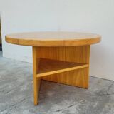 Vintage round coffee table design Maison Regain style 1970s