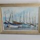 Oil on Canvas Painting Landscape Sailboats Marine - Signed C O'BERLING