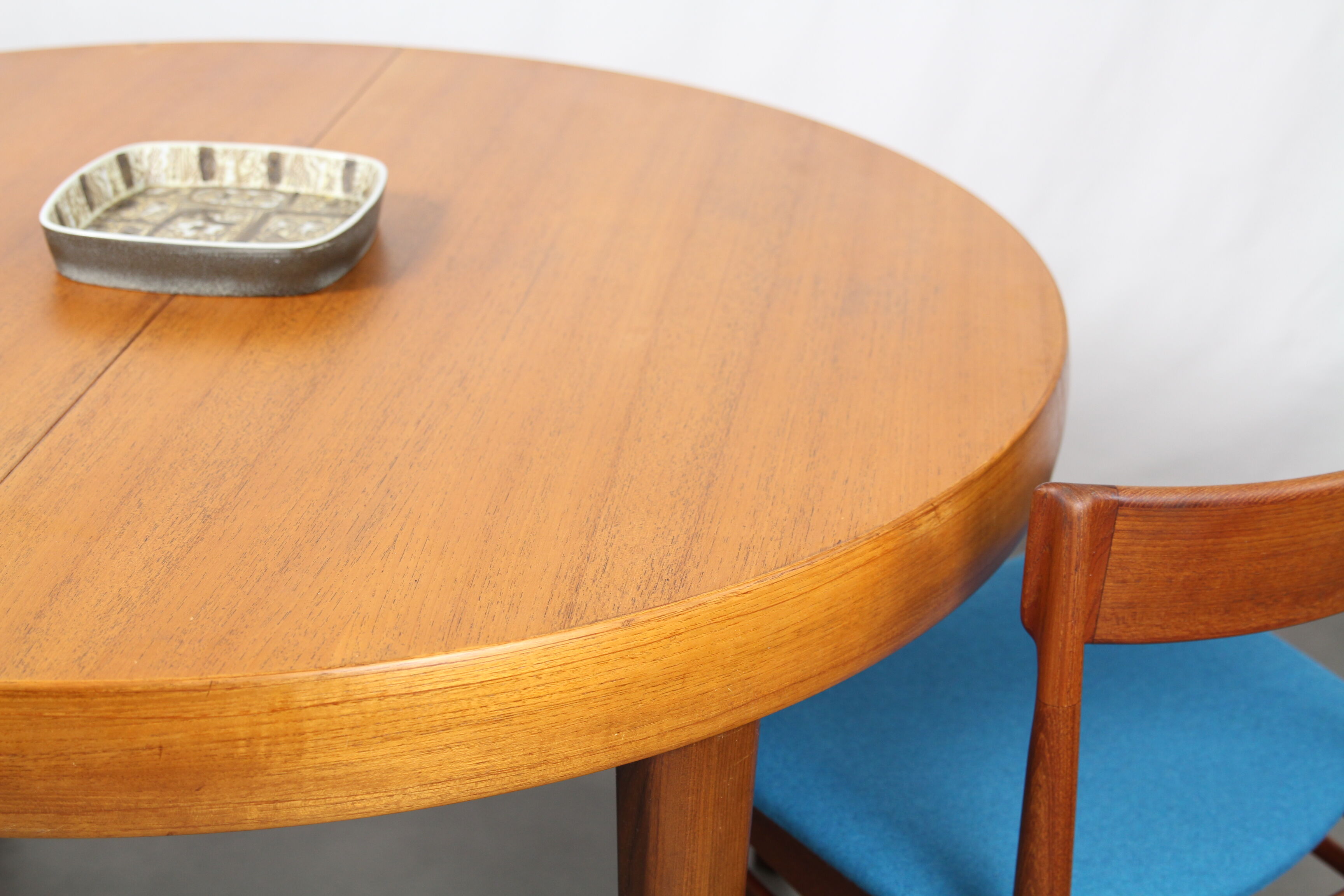 Scandinavian teak round dining table