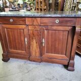 Bahut 2 doors 2 drawers in walnut period restoration a crosse