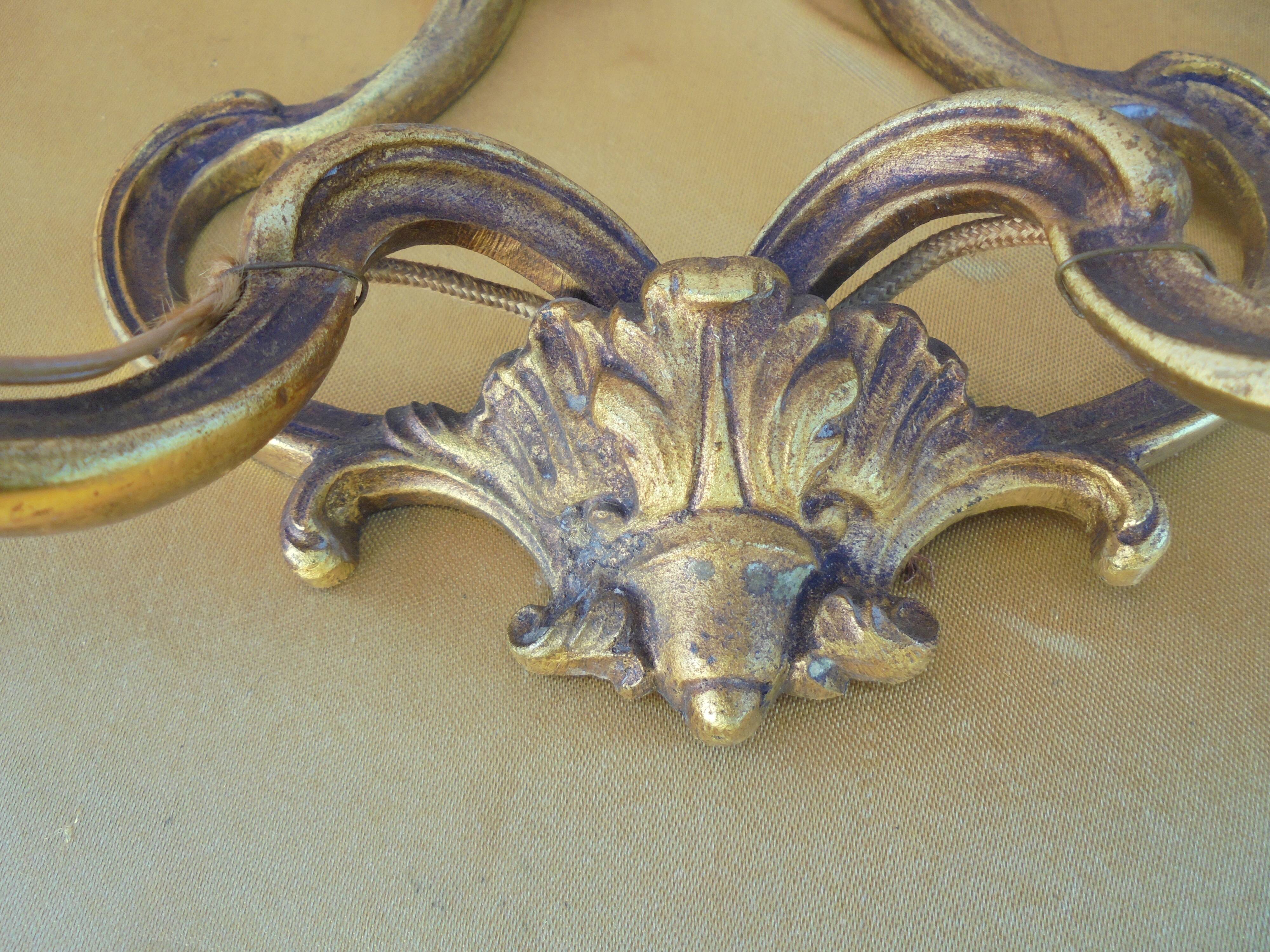 Pair of Louis XV Style Bronze Sconces