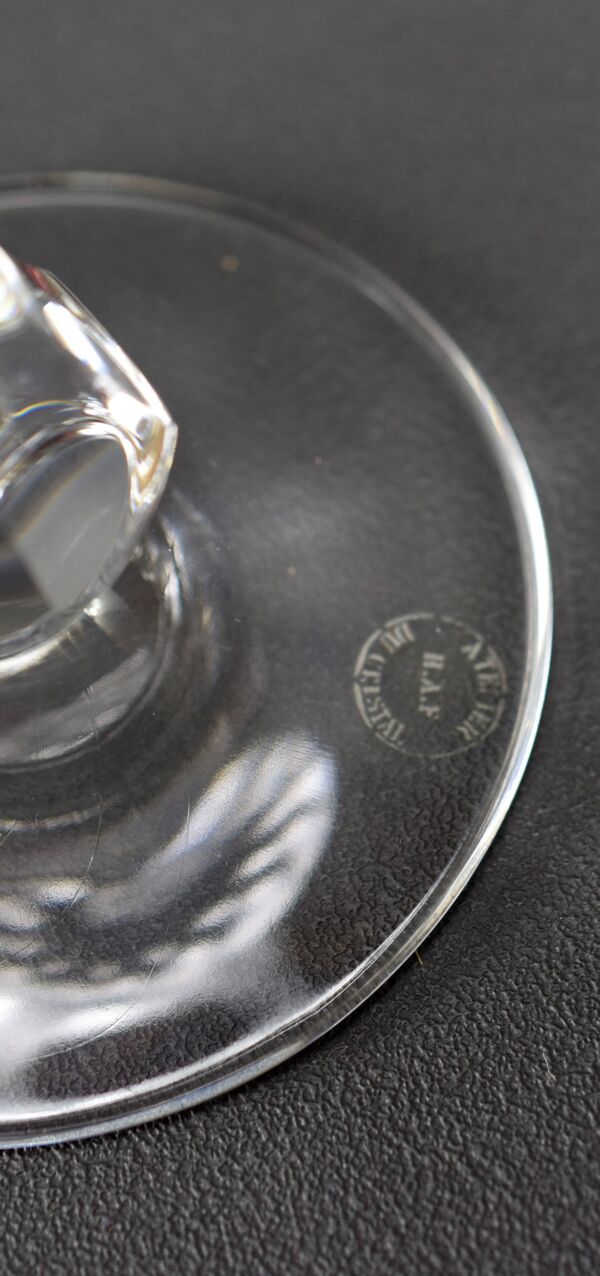 5 verres à vin en cristal taillé main atelier du cristal à baccarat