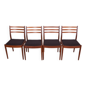 Fabric and Teak Dining Chairs by Victor Wilkins for G-Plan, 1960s, Set of 4