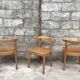 Series of 3 armchairs 1980