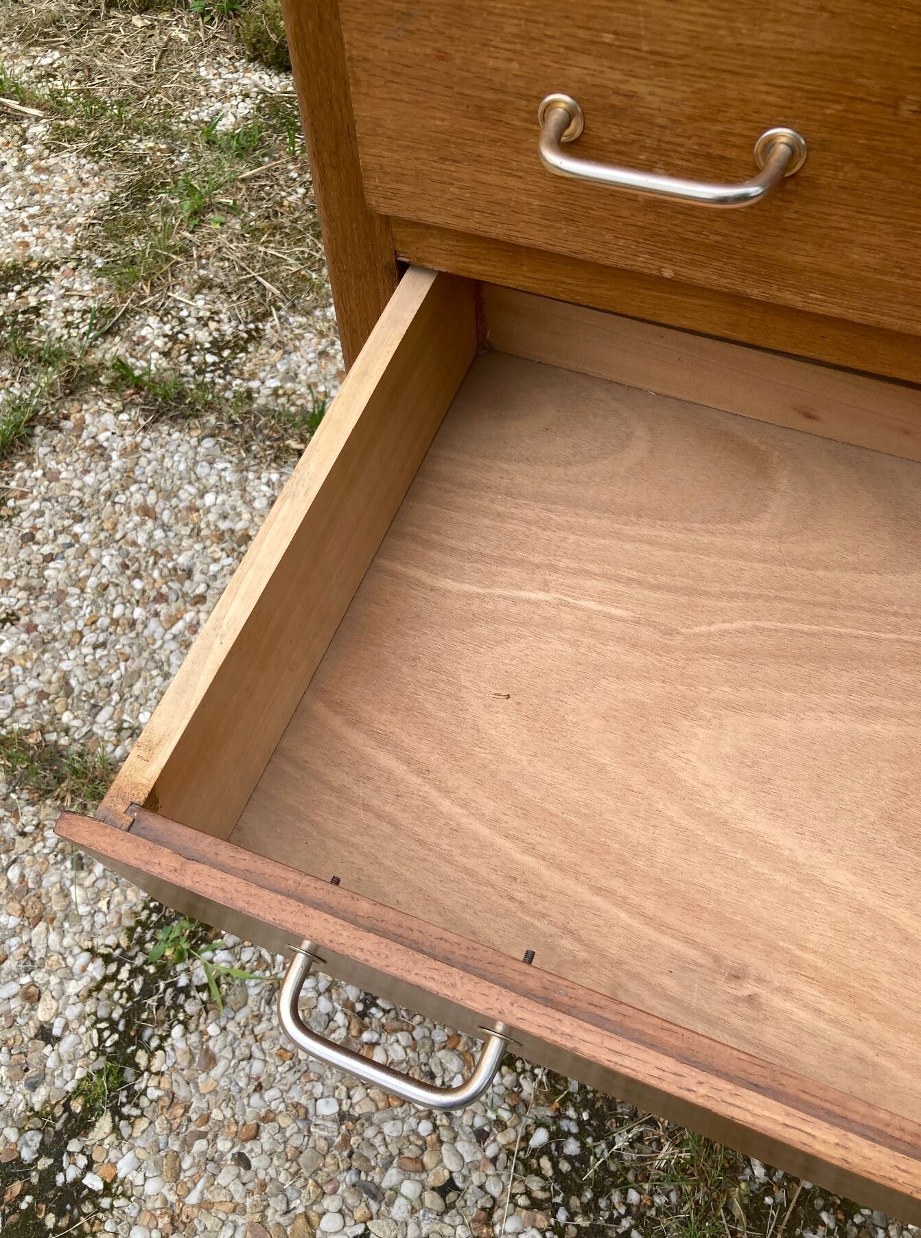 Vintage chest of drawers compass feet