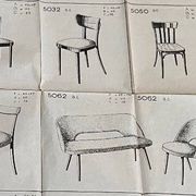 Red Bauhaus armchair by Thonet, 1950s-60s.