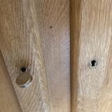 Armoire bois et rotin 1950