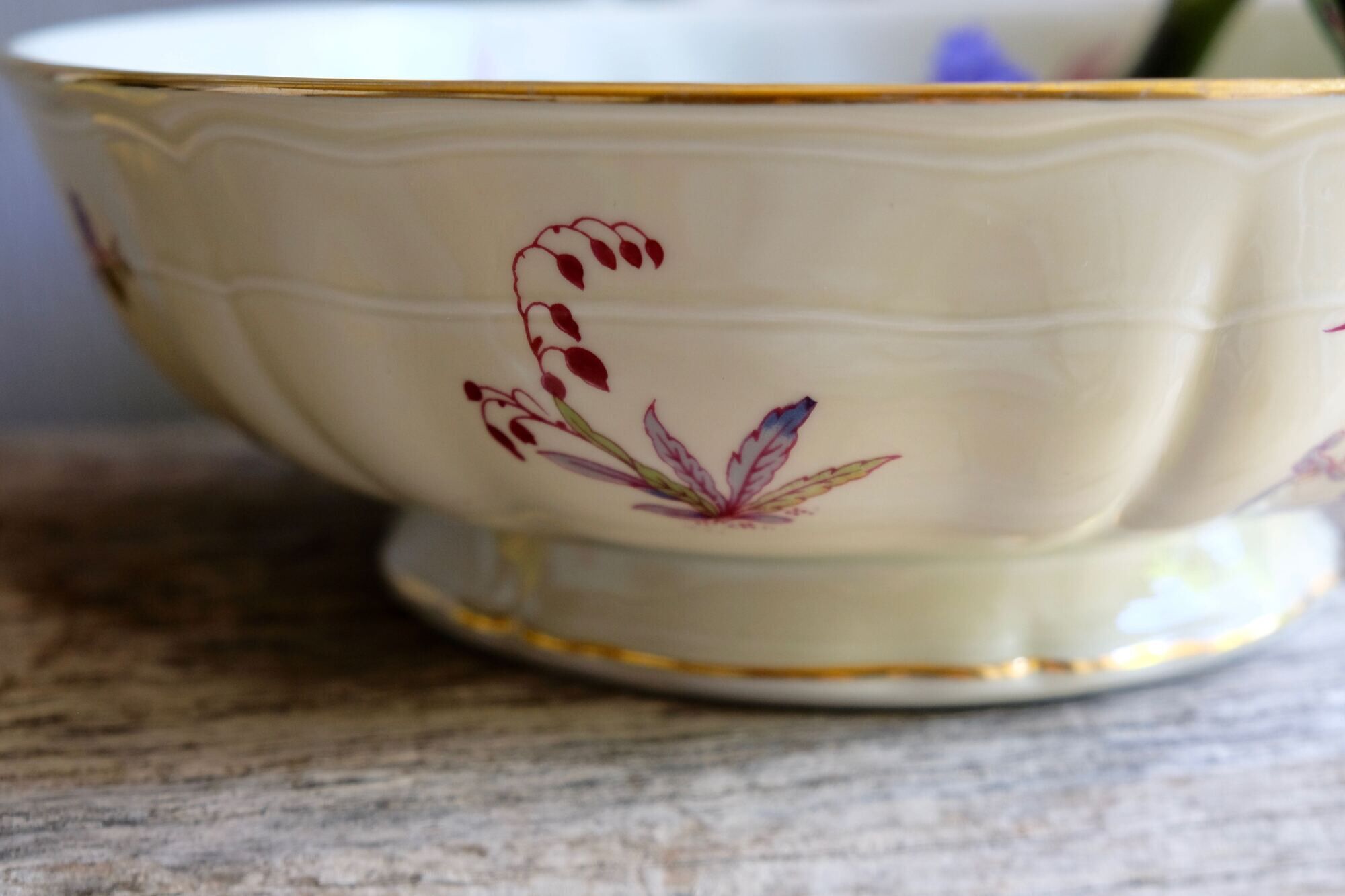 Flat porcelain bowl B & C Limoges L. Bernardaud & Cie France