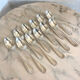 Series of 11 large old spoons, silver metal