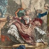 Chevallier, Le peintre amoureux de son modèle, gravure, XXème siècle