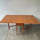 Schreiber Mid-Century Modern vintage teak drop-leaf dining table, 1960s