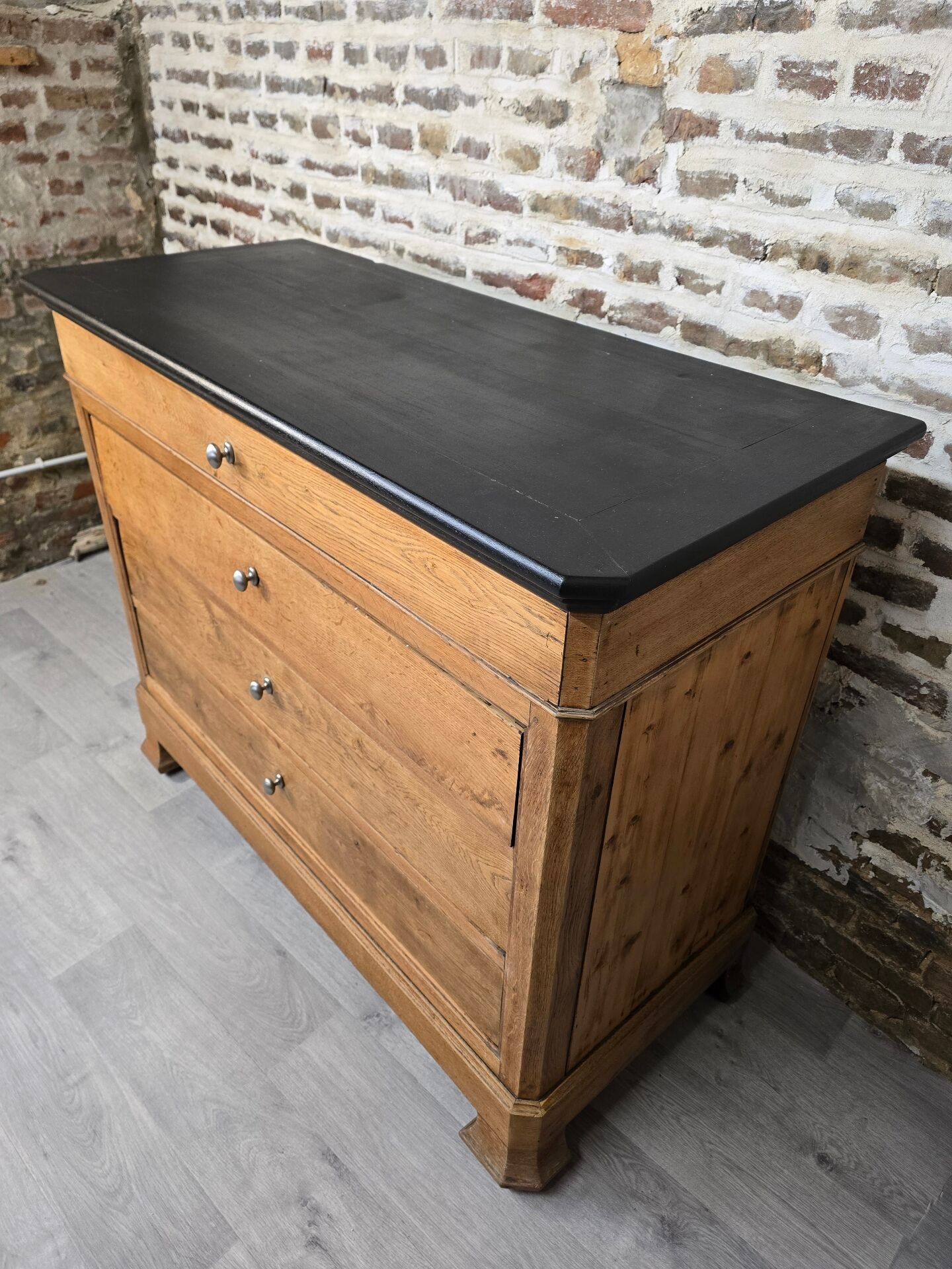 19th-century oak commode