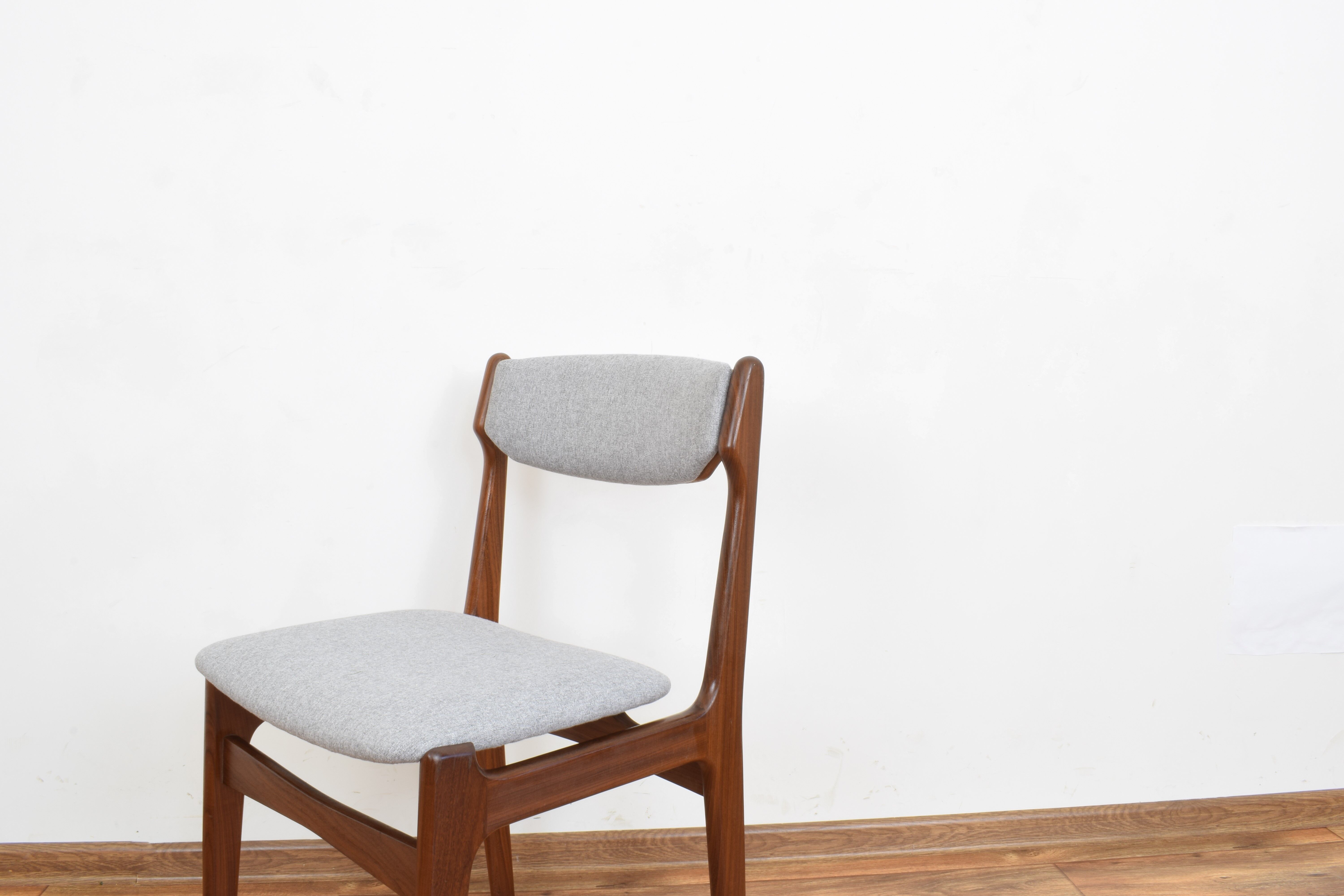 Danish Teak Dining Chairs by Erik Buch, Set of 4