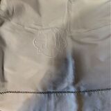 Old sheet mestizo linen cotton monogram JB 200 x 310 cm