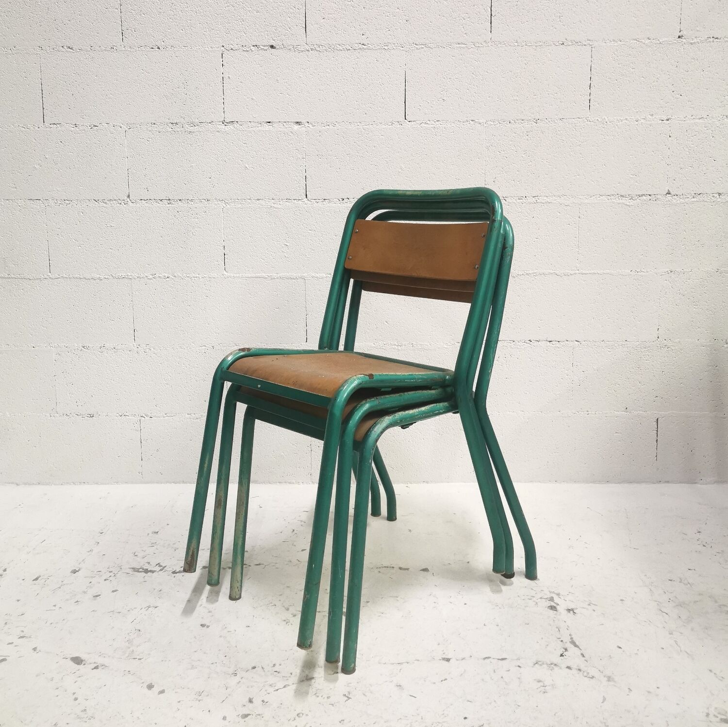 3 Tolix school chairs