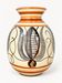Kupittaan Savi vase hand-painted, tulip pattern, Finland, 1940s–50s