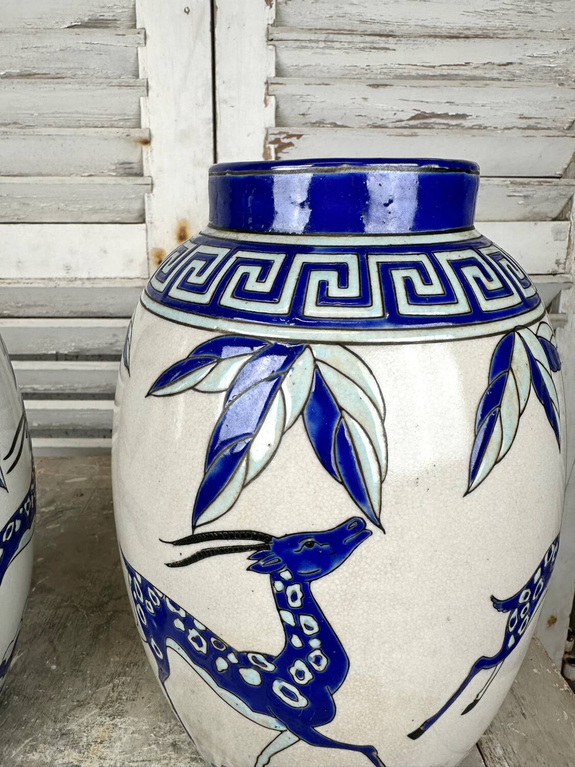 Pair of Art Deco style ceramic vases