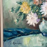 Still life with flowers signed.