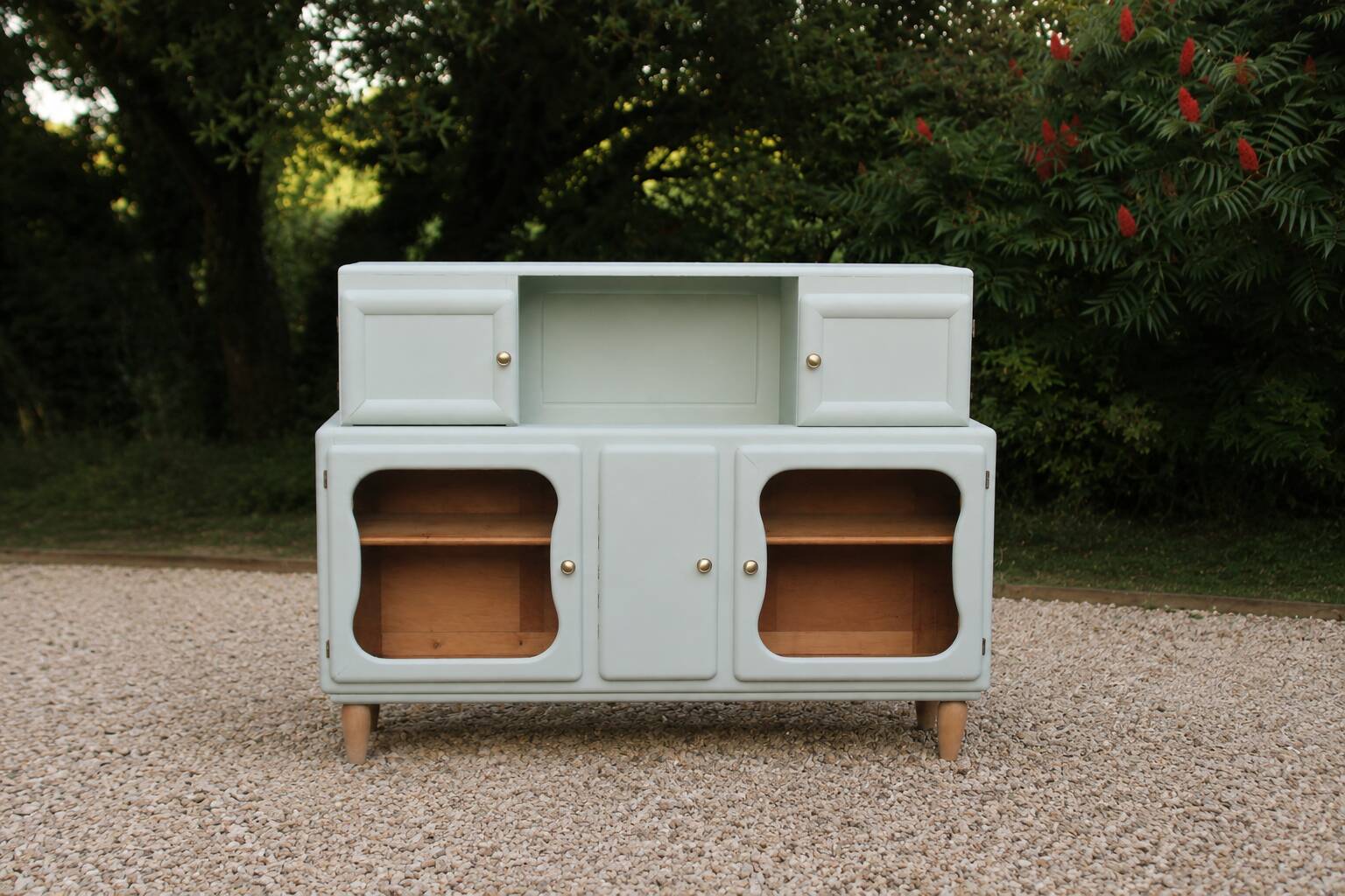 Renovated vintage buffet – Celadon Green Libéron
