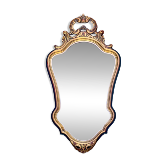 Antique carved gilded wooden mirror - 44 x 82 cm