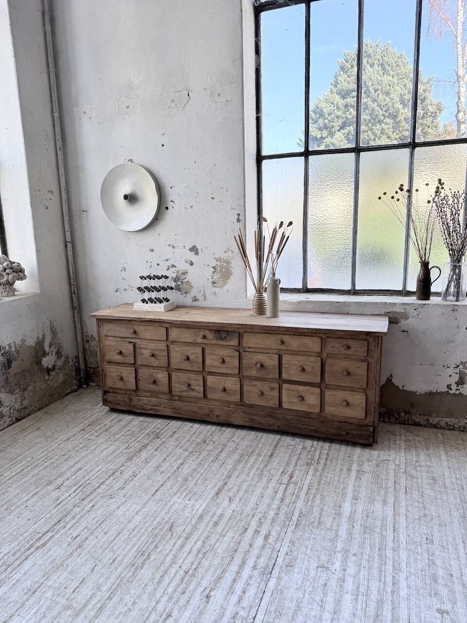 1950s workshop furniture in pine