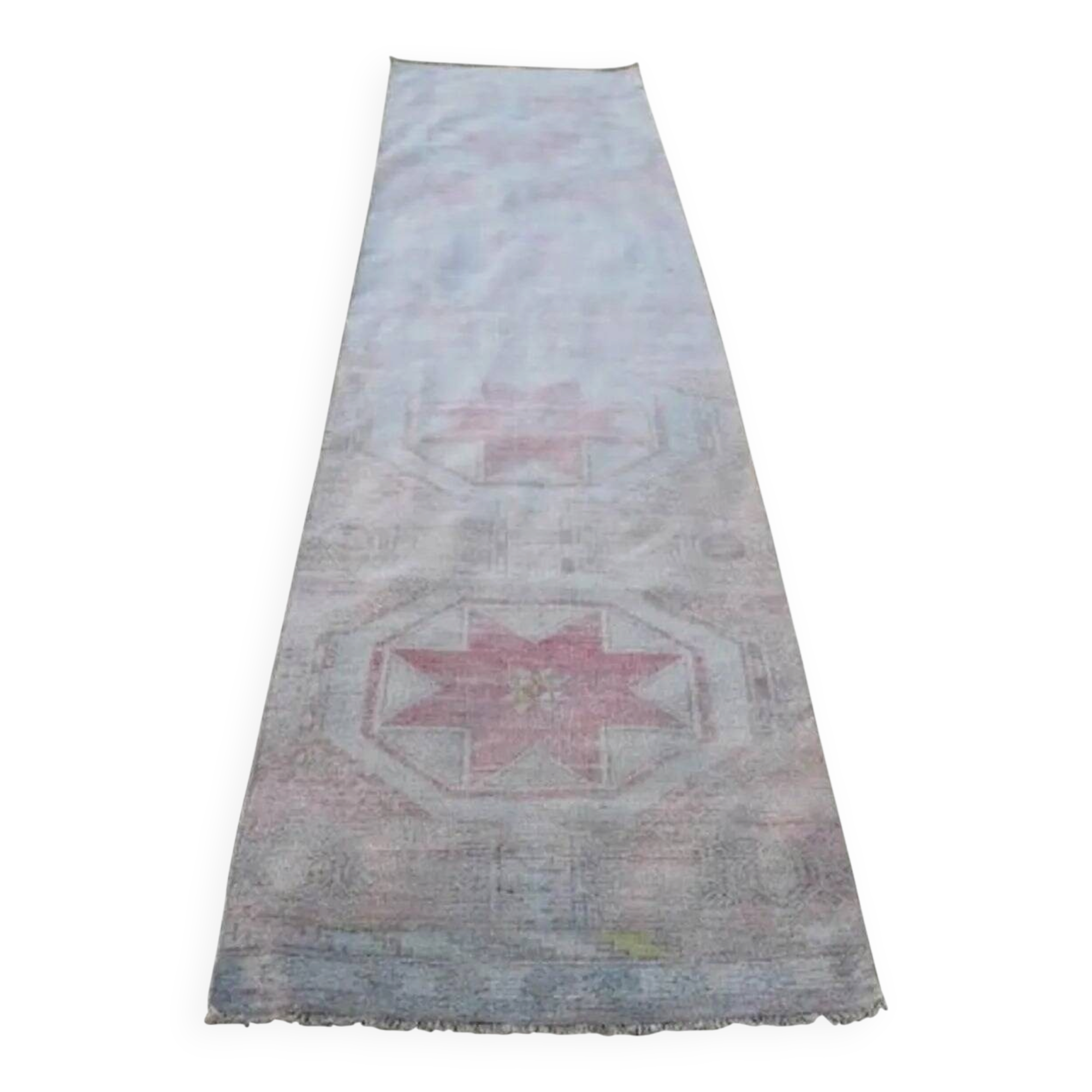 Vintage Turkish hallway rug 87x385 cm