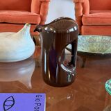 Mid-century modern brown ceramic vase / jug, Il Picchio Italy 1970s