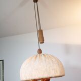 Teak Pull Pendant Ceiling Lamp Domus 1960s
