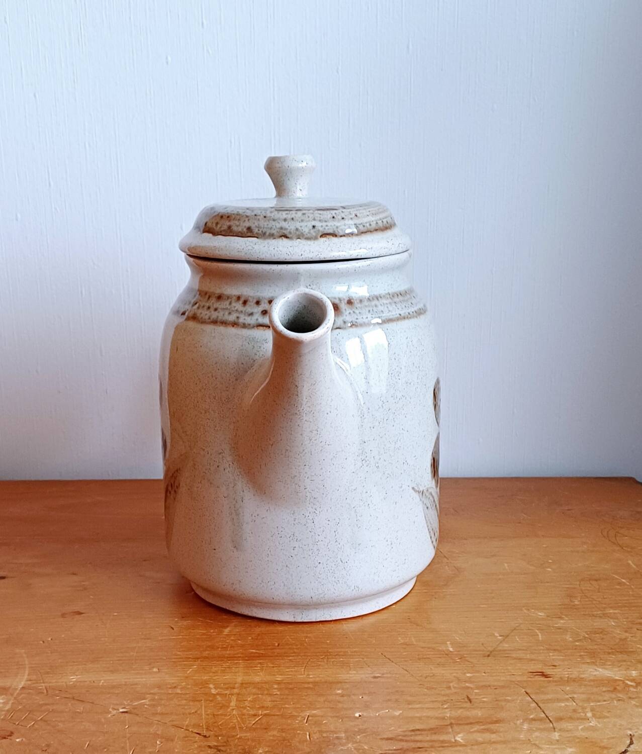 Antique coffee pot in handcrafted stoneware