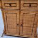 Bamboo and rattan chest of drawers from the 60s