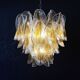 Vintage Italian Murano Chandelier - Mazzega - 41 "rondini" amber glass